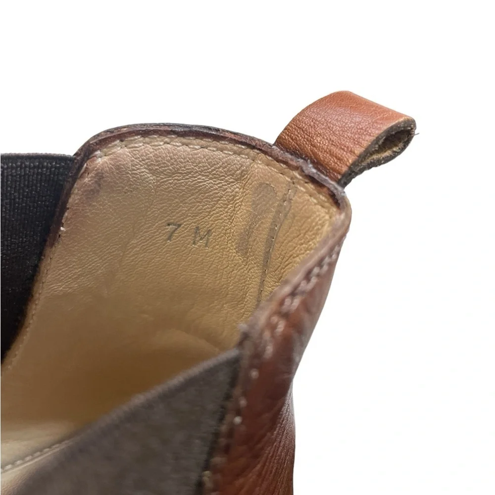 Sesto Meucci Pull On Boots Ankle Chelsea Round Toe Fall Casual Leather